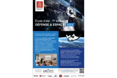 7e édition de l’école d’été « Défense & Espace », du 12 au 16 juin prochains